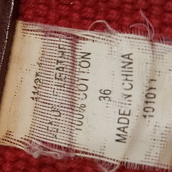 Nike Golf Red Cotton Belt With Leather - Picture 8 of 11